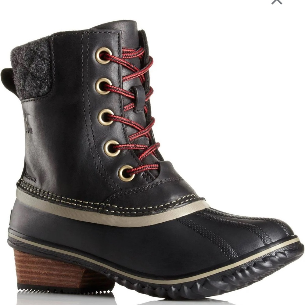 Sorel Women's Slimpack Lace II Snow Boot Black size 9